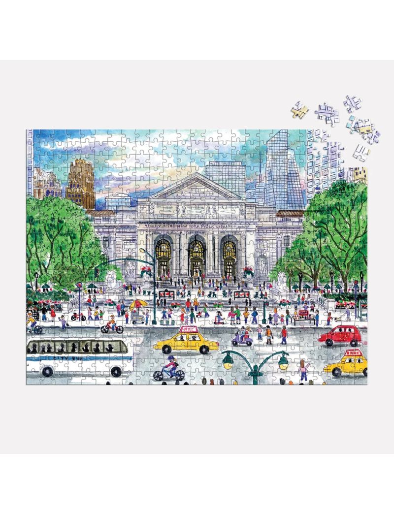 Galison Michael Storrings Springtime at the Library 500 Piece Double-Sided Puzzle