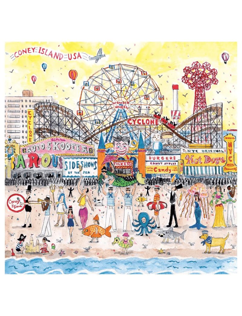 Galison Michael Storrings Summer at the Amusement Park 500 Piece Puzzle