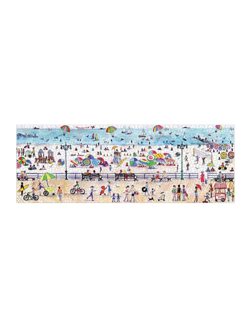 Galison Michael Storrings Summer Fun 1000 Piece Panoramic Puzzle