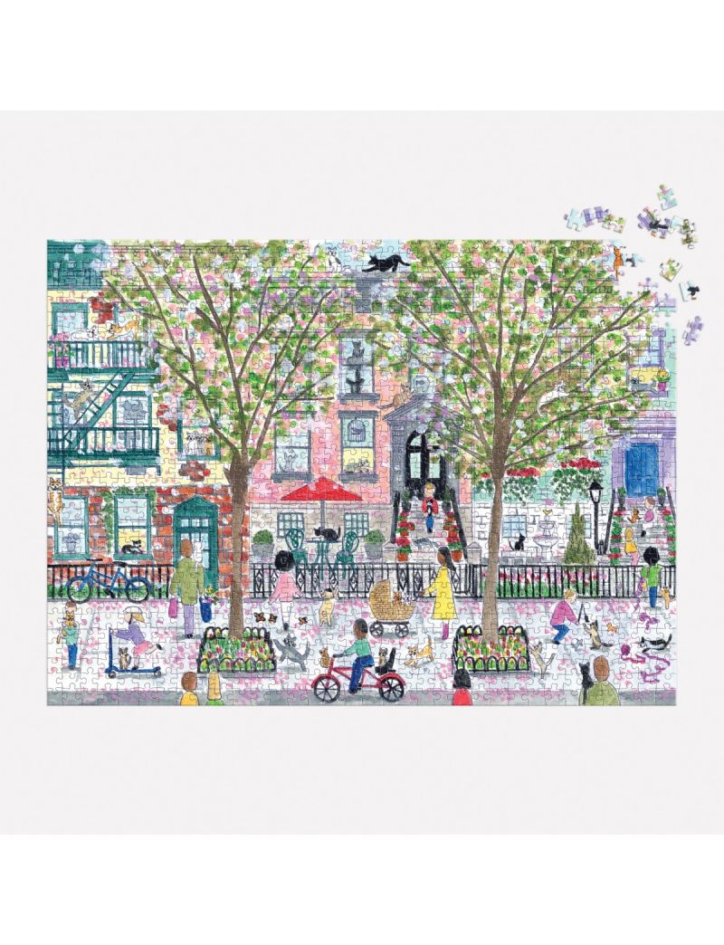 Galison Michael Storrings Cats In The City 1000 Piece Puzzle