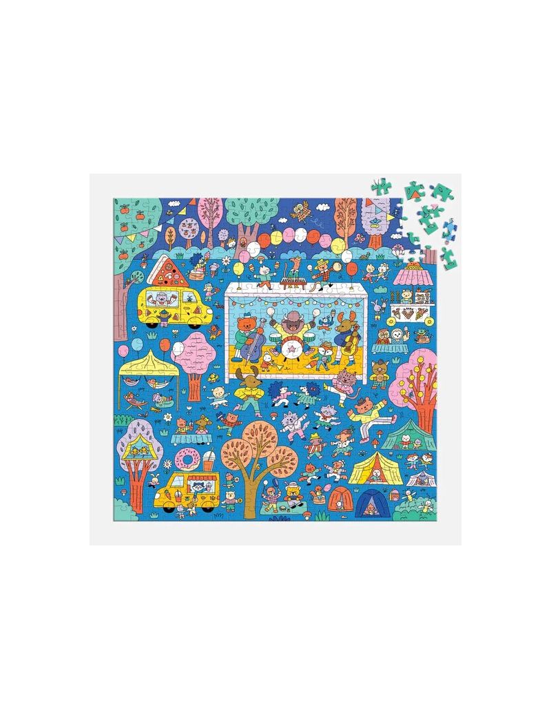 MUDPUPPY Music Festival 500 Piece Search and Find Family Puzzl