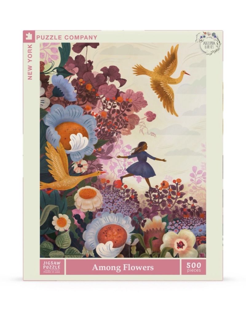 New Yorker Among Flowers 500 Piece Jigsaw Puzzle