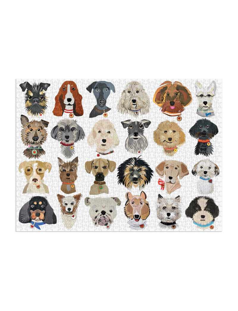 Galison Paper Dogs 1000 Piece Puzzle
