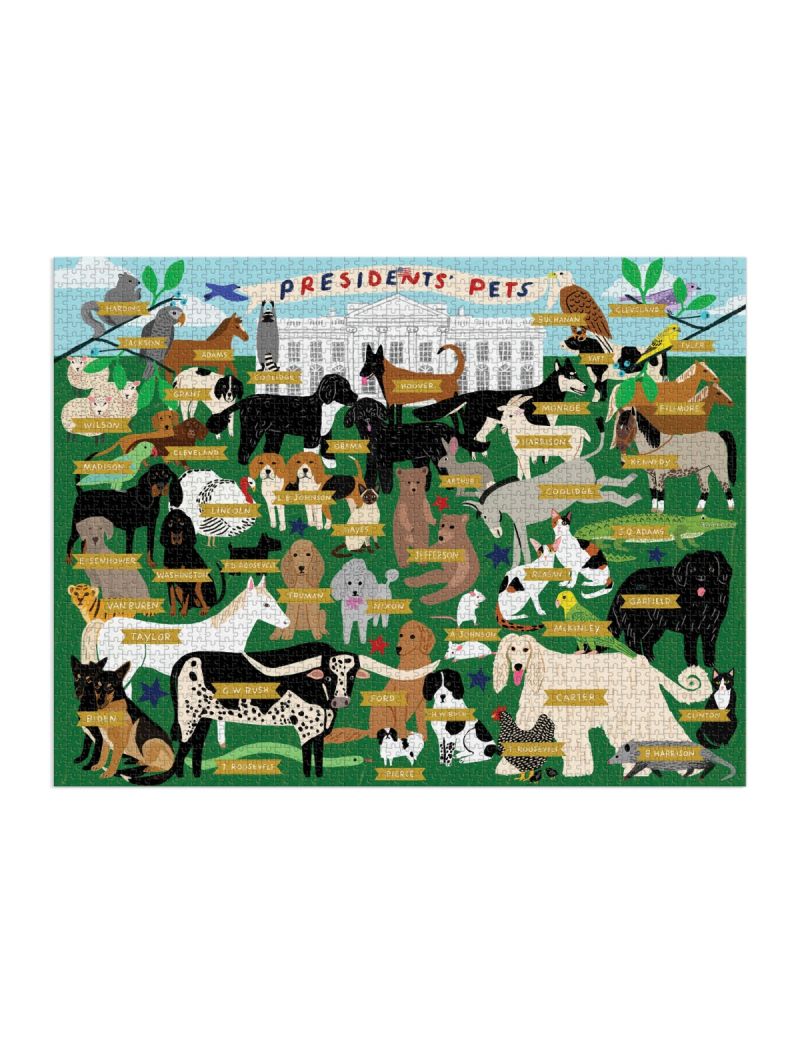 Galison Presidents' Pets 2000 Piece Puzzle