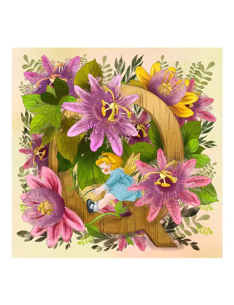 ArtPuzzle Flower Fairy and Letter Q C3116 300pcs