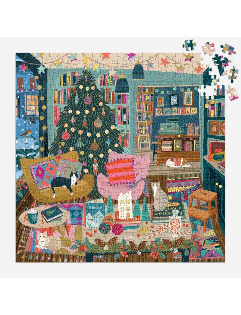Galison Season's Readings 500 Piece Foil Puzzle