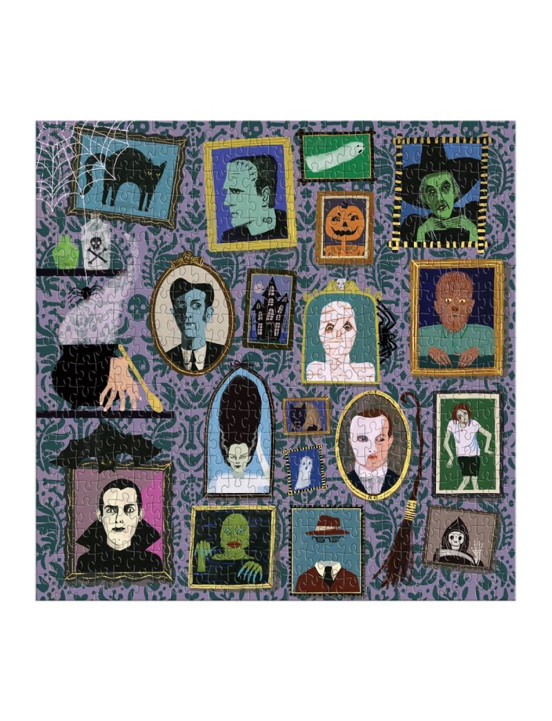 Galison Spooky Portraits 500 Piece Foil Puzzle