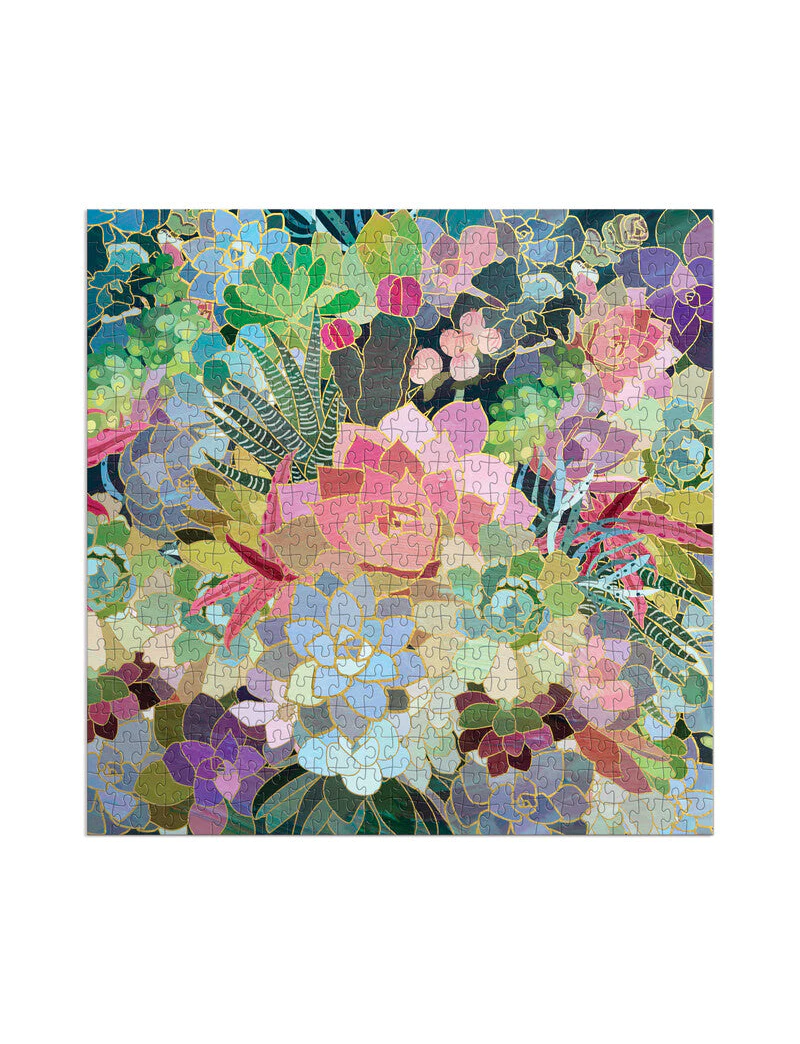 Galison Succulent Mosaic 500 Piece Foil Puzzle