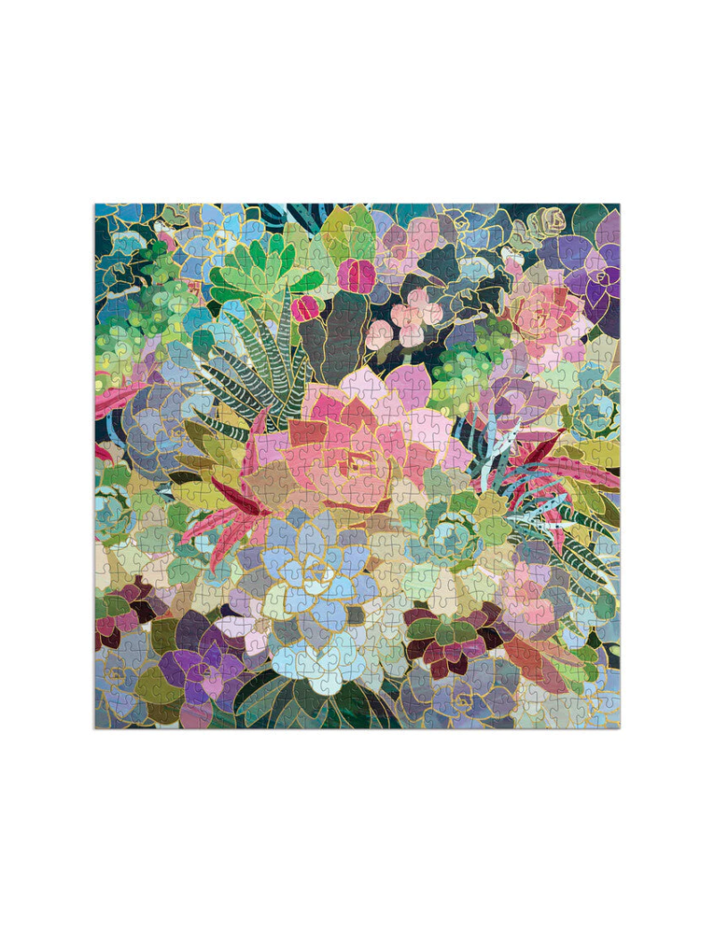 Succulent Mosaic 500 Piece Foil Puzzle【open box】