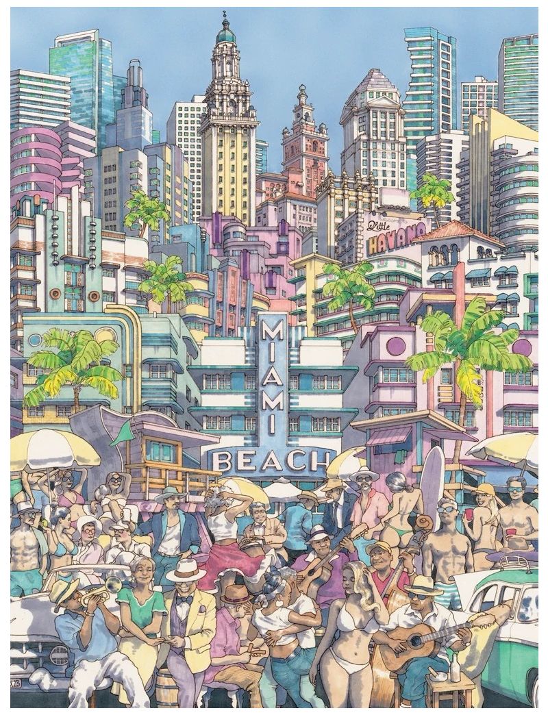 NEW YORKER Sun Kissed City 500 Piece Jigsaw Puzzle