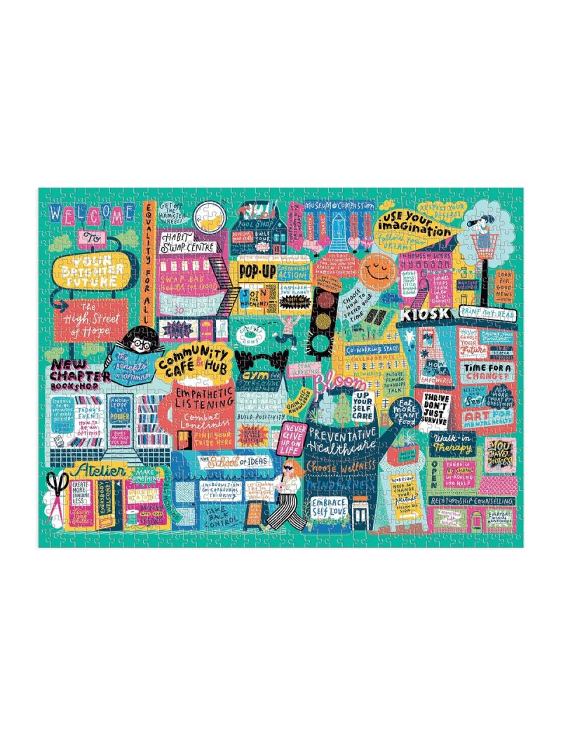 Galison The High Street of Hope 1000 Piece Multi-Puzzle Puzzle