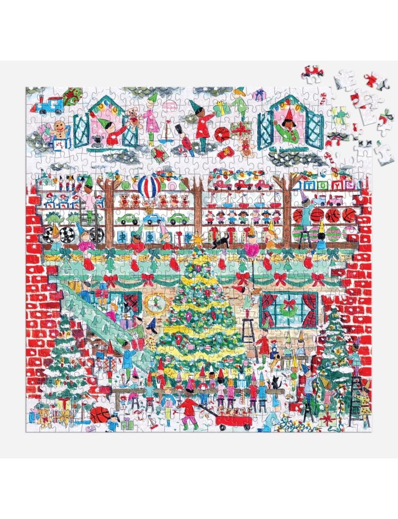 Galison Michael Storrings Toy Workshop 500 Piece Foil Puzzle