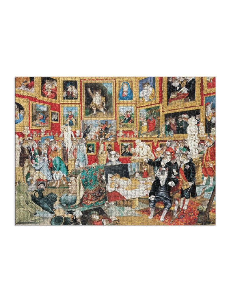 Galison Tribuna of the Uffizi Meowsterpiece of Western Art 1500 Piece Jigsaw Puzzle