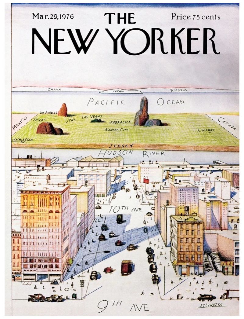NEW YORKER VIEW OF THE WORLD 1000PC