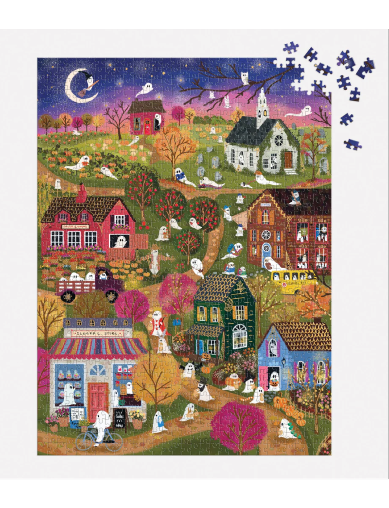 Galison Joy Laforme Spooky Village 1000 Piece Foil Puzzle