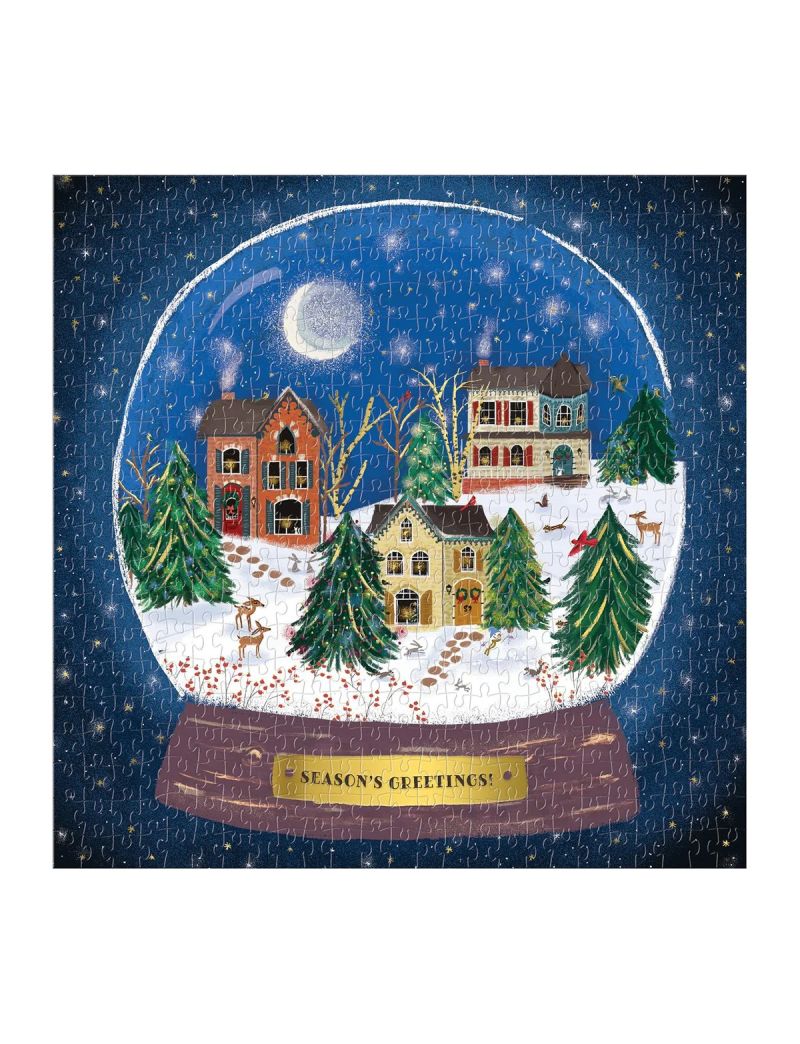 Galison Winter Snow Globe 500 Piece Puzzle