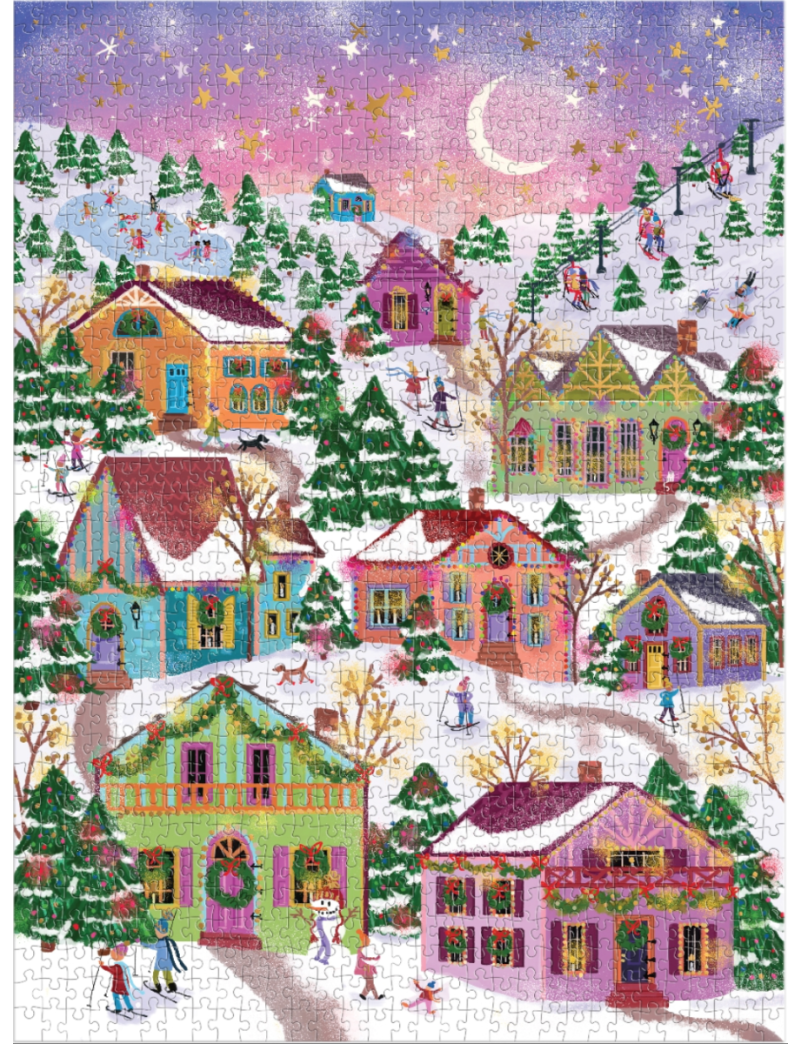 GALISON Joy Laforme Snowcap Village 1000 Piece Foil Puzzle