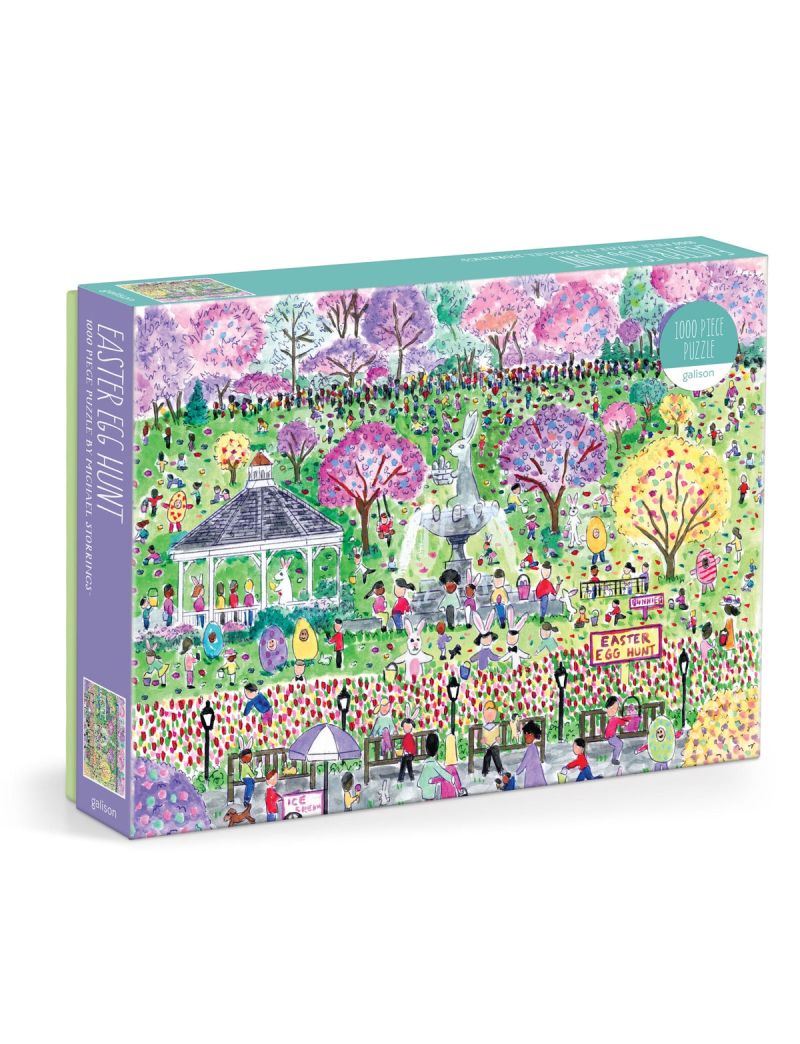 Galison Michael Storrings Easter Egg Hunt 1000 Piece Puzzle