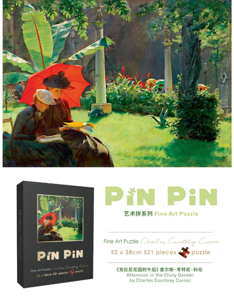 Pinpin Afternoon In The Cluny Garden by Charles Courtney Curran 521p