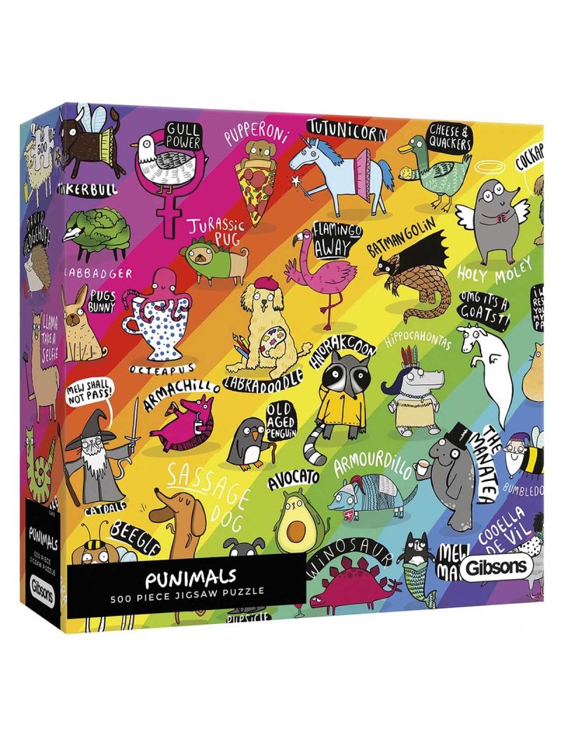 Galison Gibsons Punimals Puzzle 500pcs