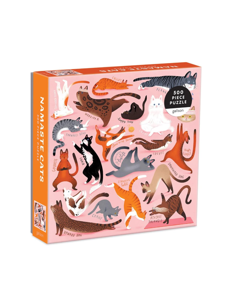 Galison Yoga for Cats 500 Piece Puzzle
