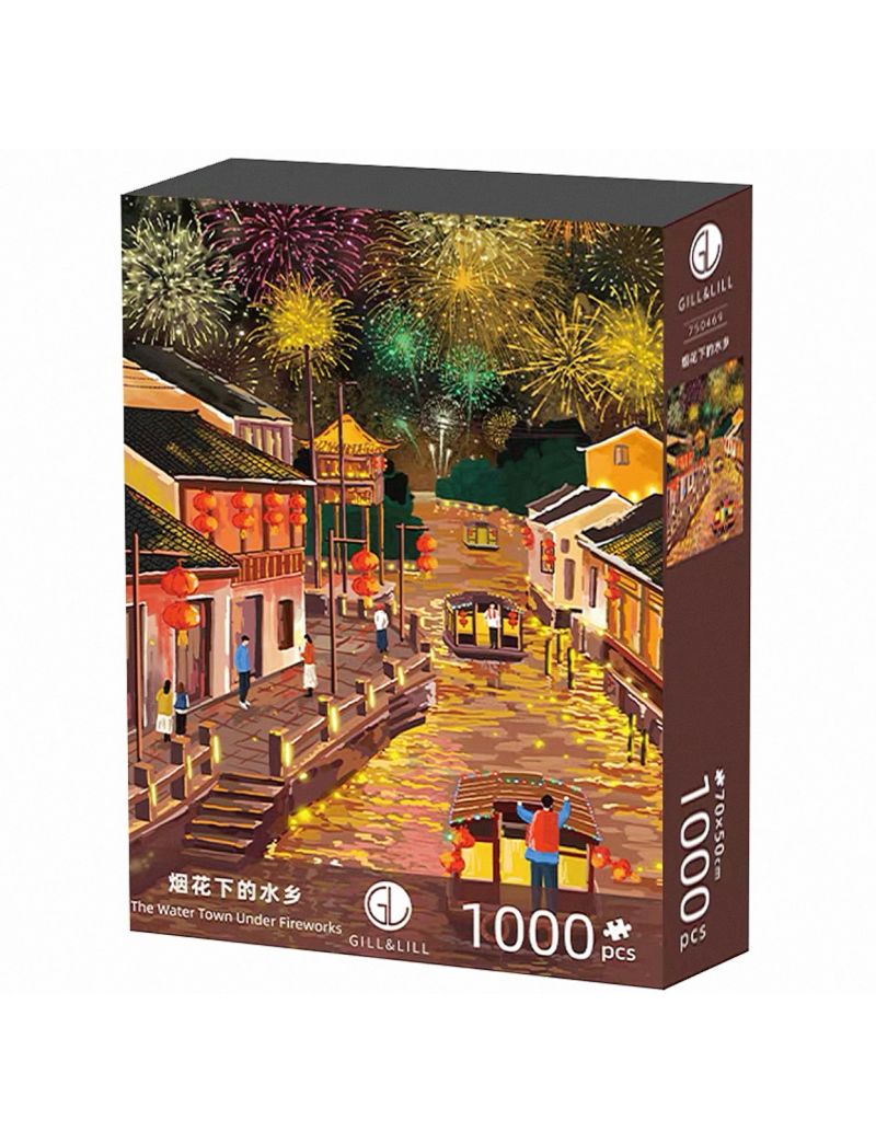 Gill&Lill The Water Town Under Fireworks 1000pc