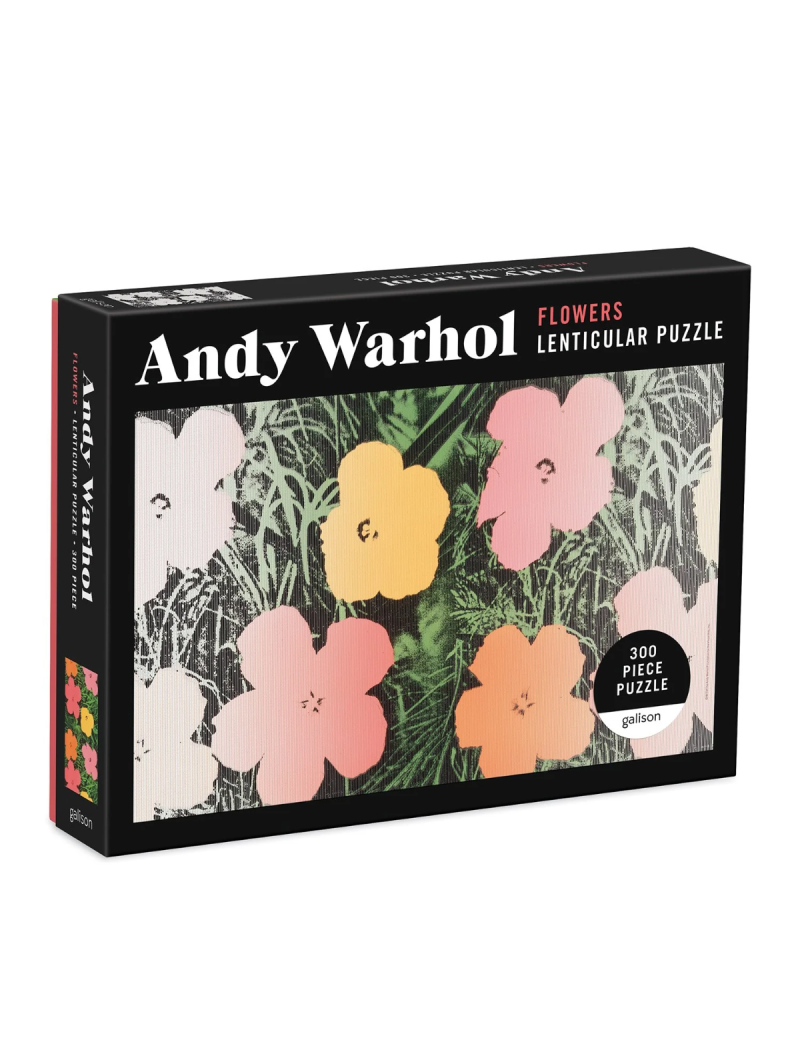 Galison Andy Warhol Flowers 300 Piece Lenticular Puzzle