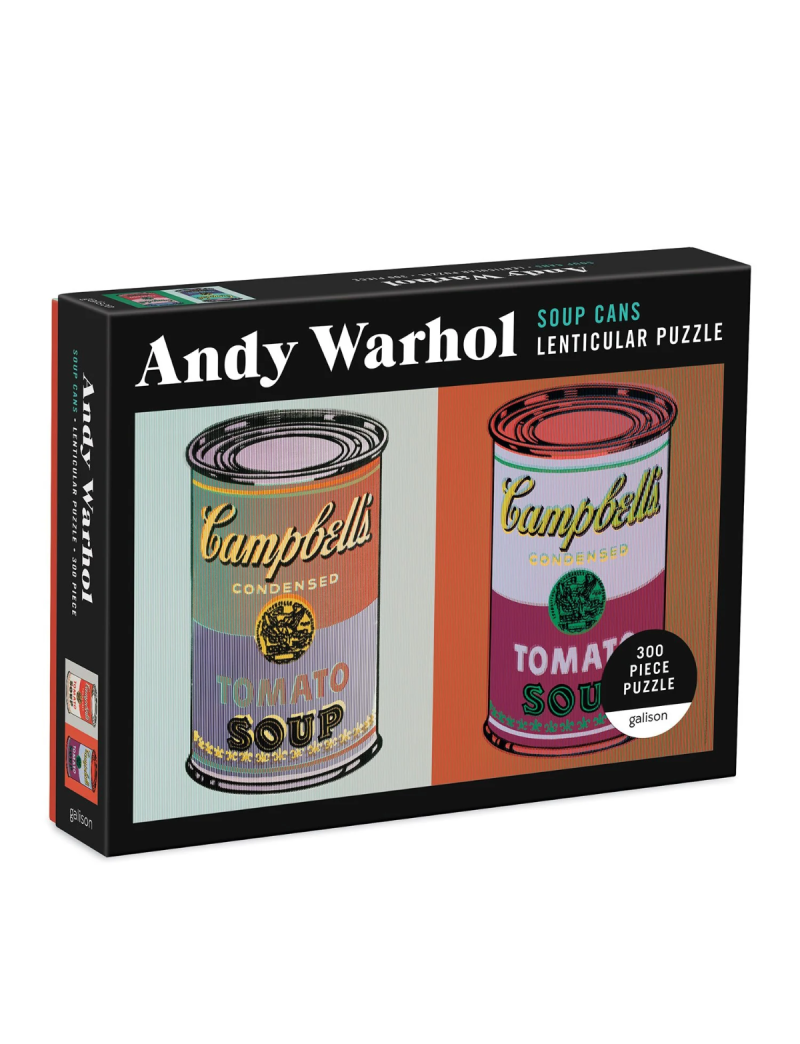 Galison Andy Warhol Soup Cans 300 Piece Lenticular Puzzle