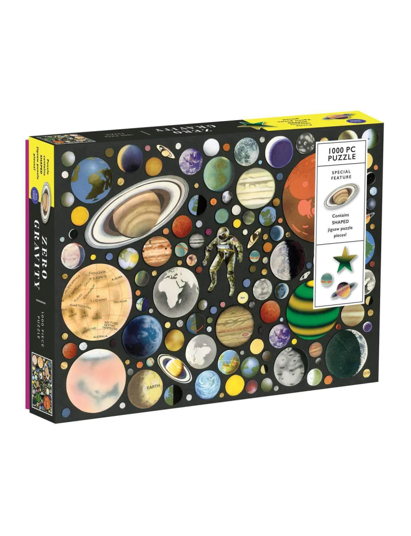 Galison Ben Giles Zero Gravity 1000 Piece Jigsaw Puzzle With Shaped Pieces