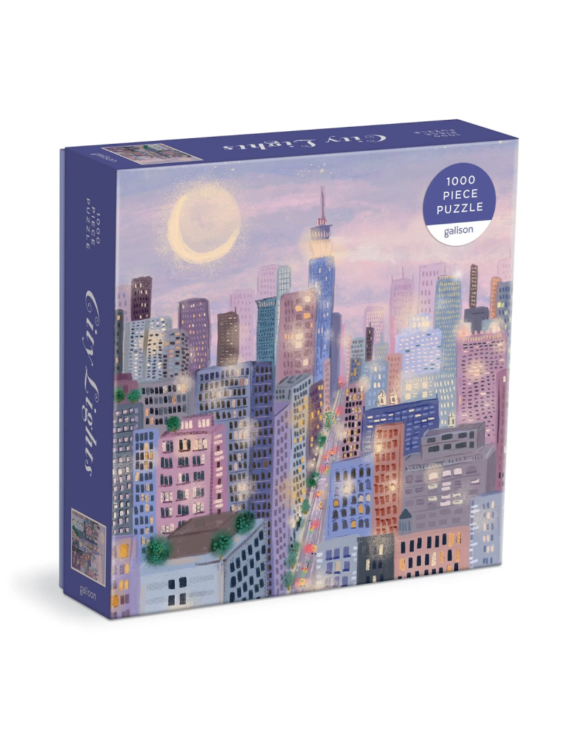 Galison City Light 1000 Pc Puzzle In a Square Box