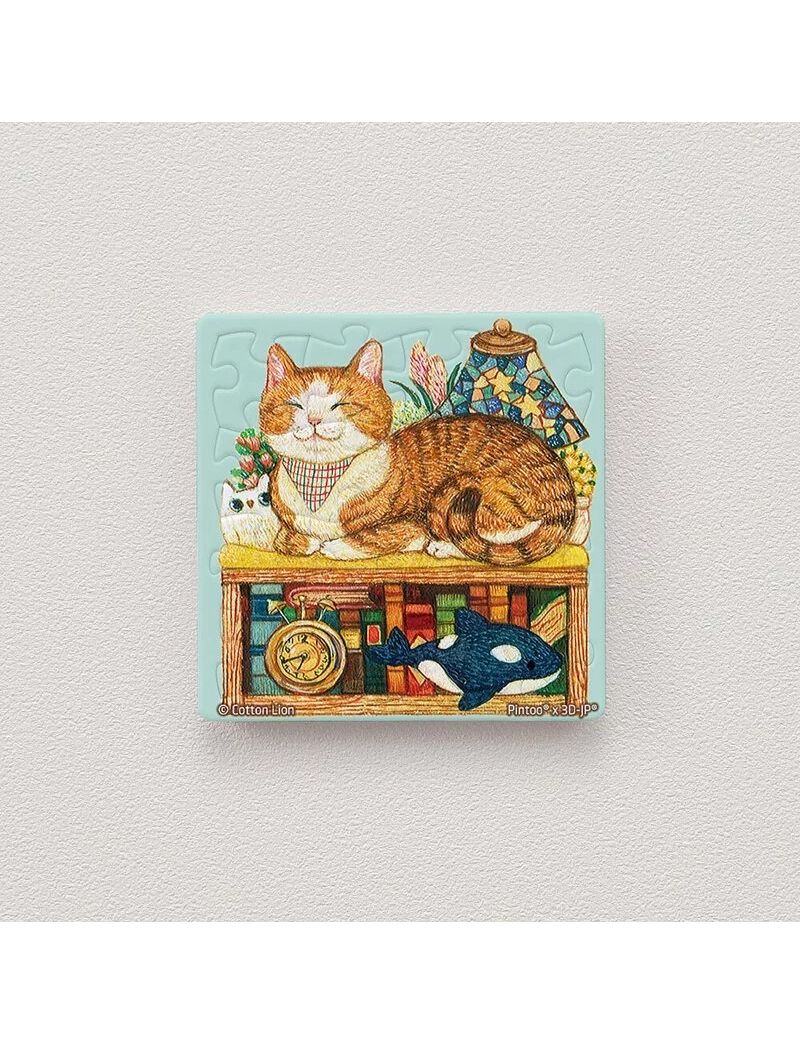 PINTOO D1310 Puzzle Magnet - Cotton Lion - Ginger Cat 16p
