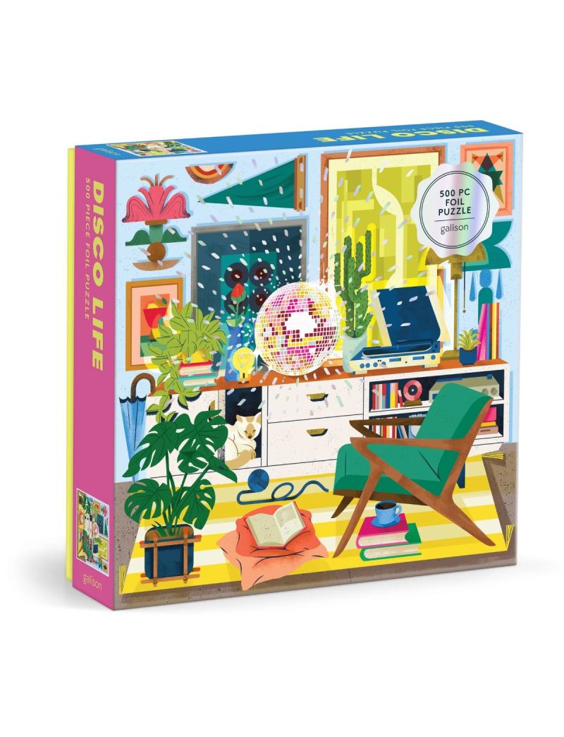 Galison Disco Life 500 Piece Foil Puzzle