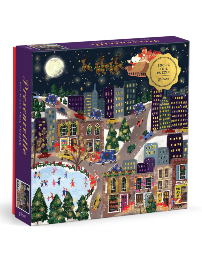 Galison Joy Laforme Presentville 500 Piece Foil Puzzle