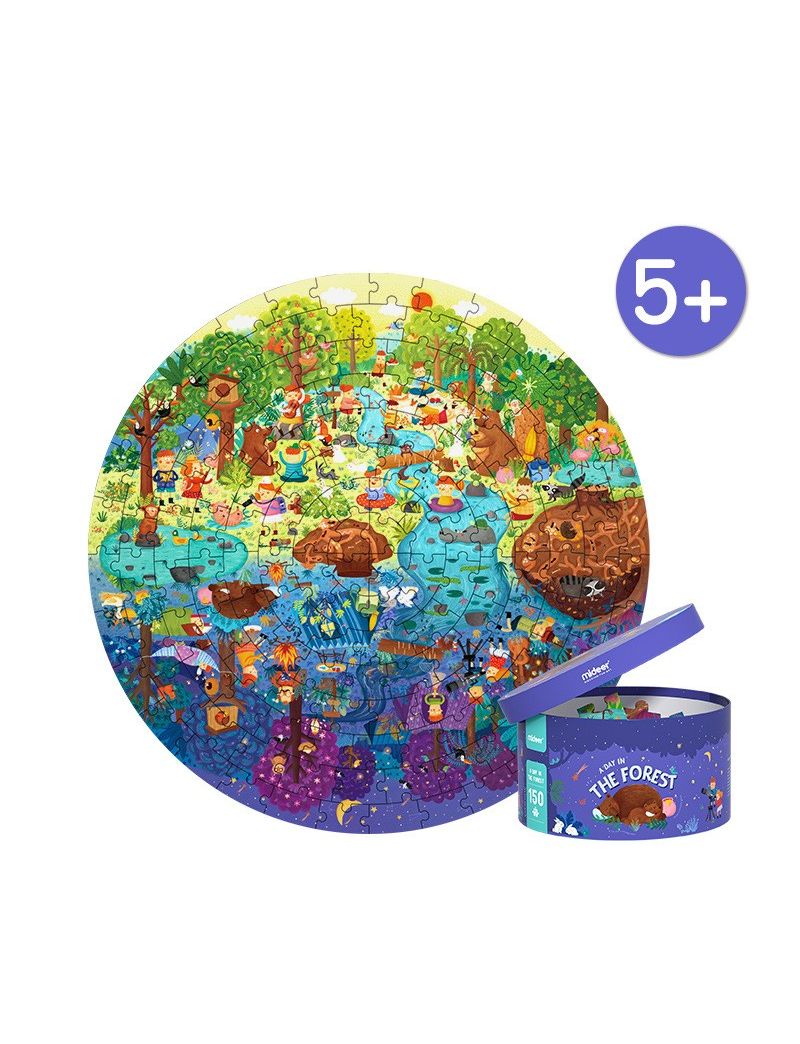 MIDEER A Day in the Forest - 150P Round Puzzle