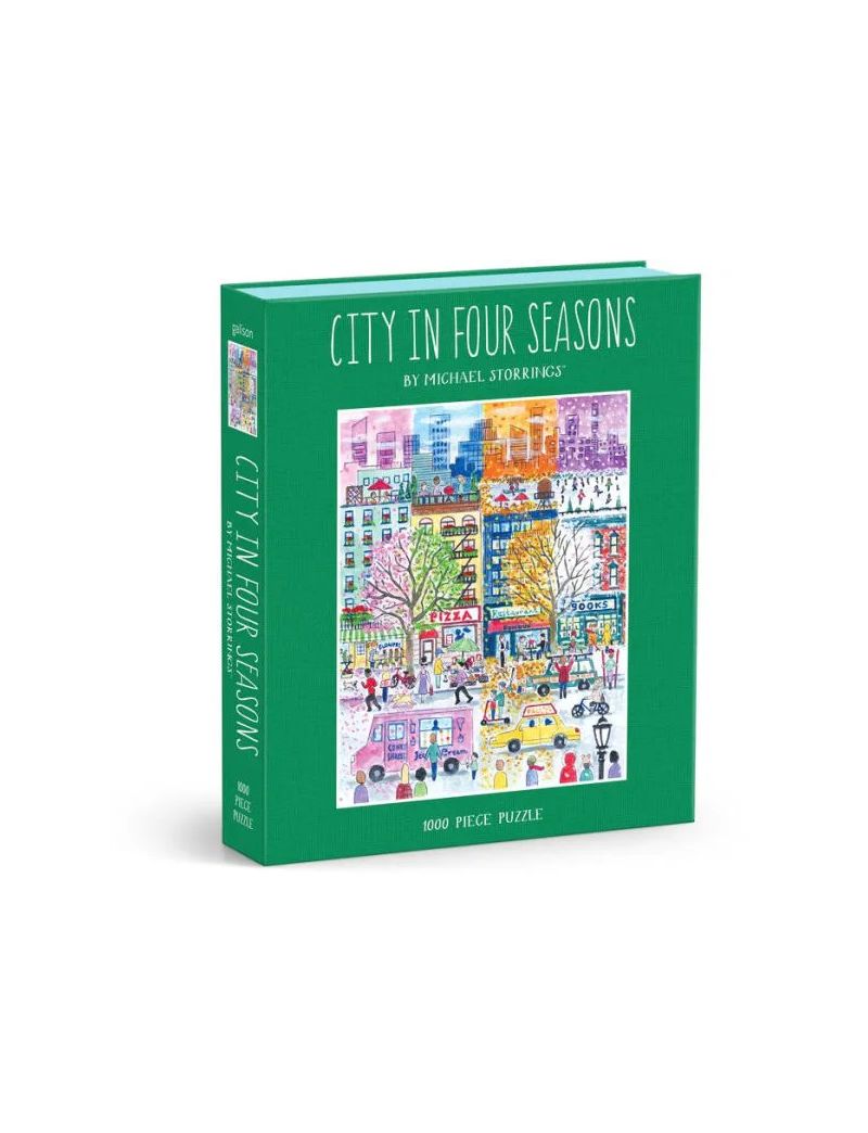 Galison Michael Storrings City in Four Seasons 1000 Piece Book Puzzle
