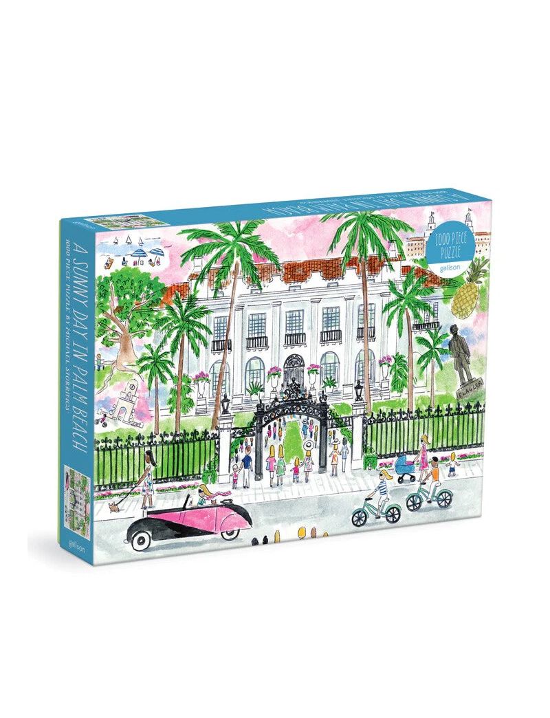 Galison Michael Storrings A Sunny Day in Palm Beach 1000 Piece Puzzle