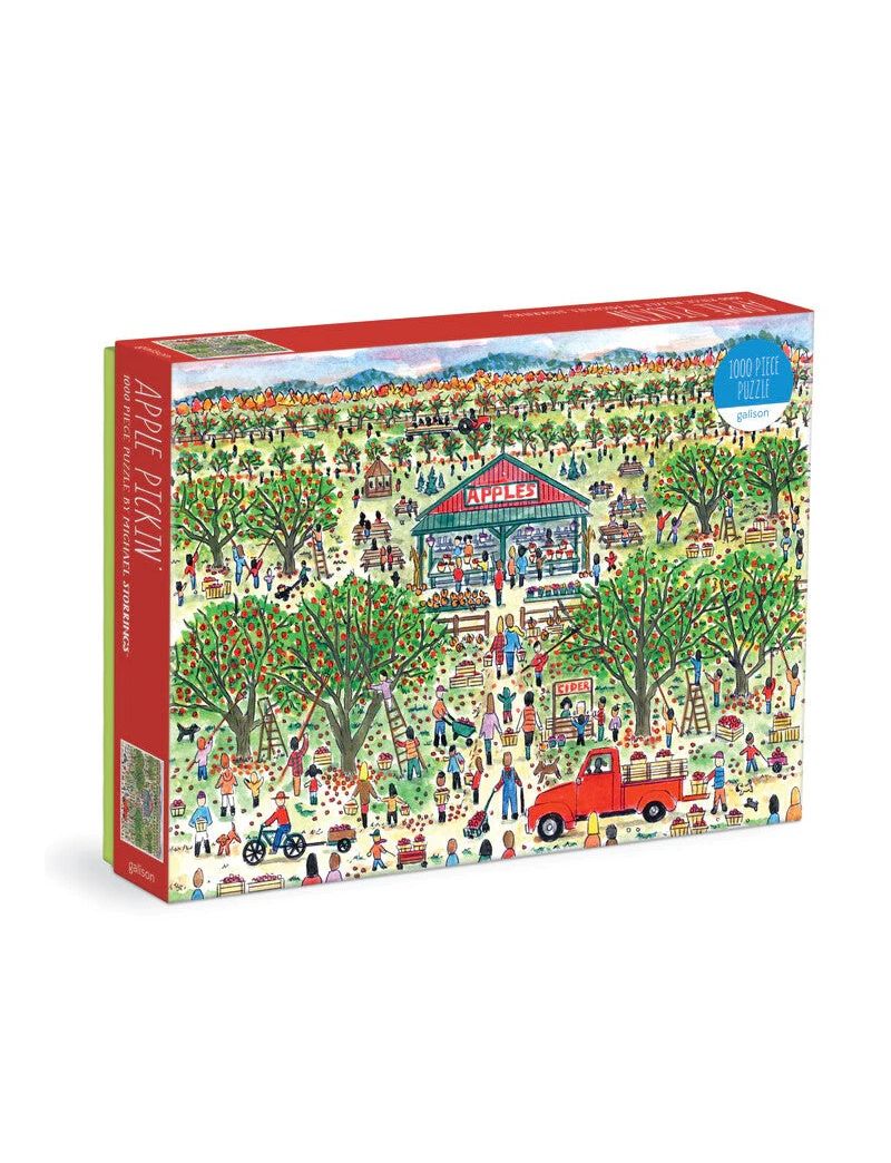 Galison Michael Storrings Apple Pickin' 1000 Piece Puzzle