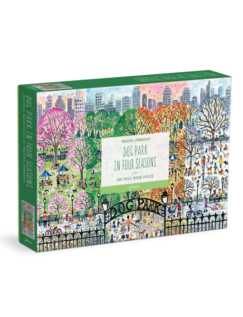 GALISON Michael Storrings Dog Park in Four Seasons 1000 Piece Puzzle