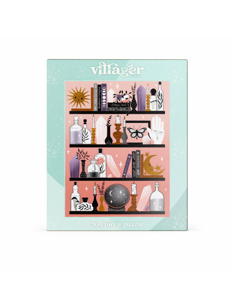 Villager Mystic Bookshelf 500pcs by Artist Kourtni Gunn