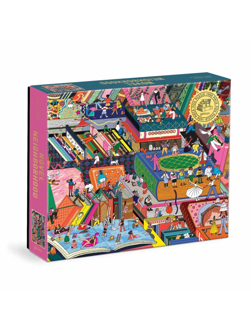 Galison Novel Neighborhood 1000 Piece Foil Puzzle