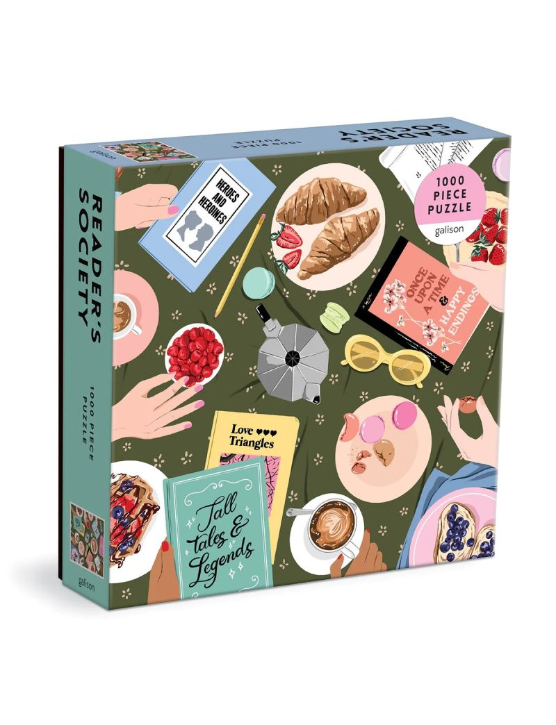 Galison Reader's Society 1000 Piece Puzzle in Square Box
