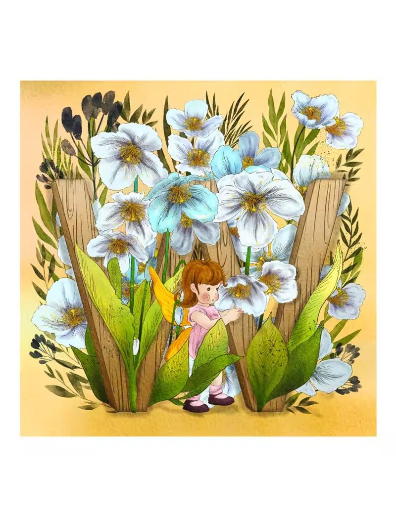 ArtPuzzle Flower Fairy and Letter W C3122 300pcs