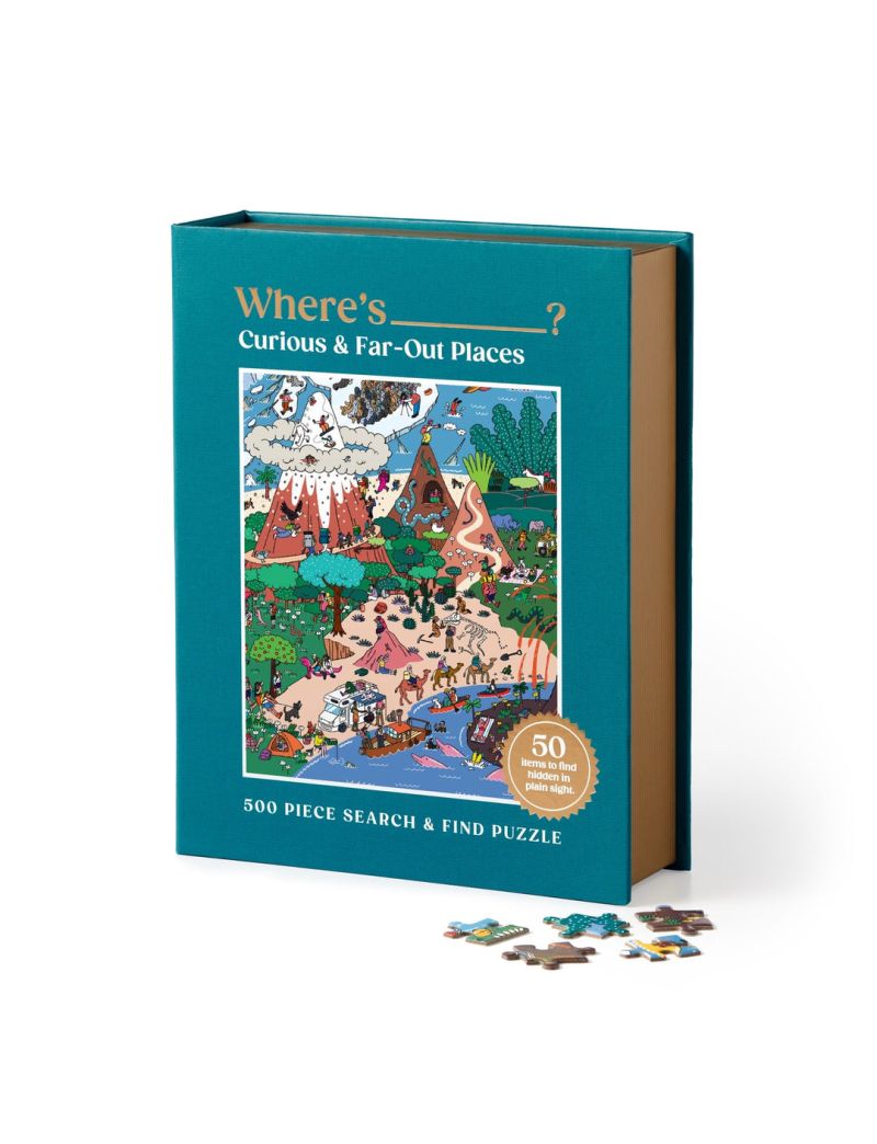 Galison Where's ________? Curious and Far Out Places 500 Piece Search and Find Puzzle