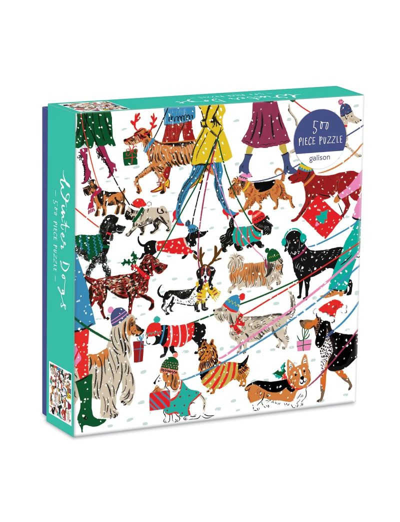 Galison Winter Dogs 500Pc Puzzle