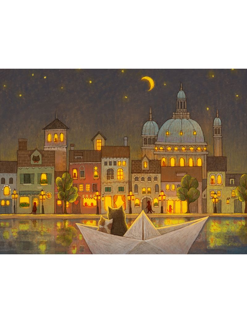 ARTPUZZLE limdury Cat Under the Stars 1000pc