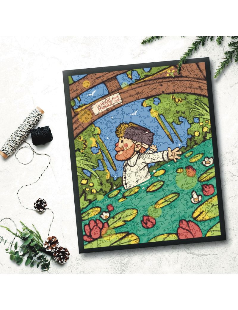 NICKJOJO Van Gogh Monet Pond Shaped Wooden Puzzle - 314pcs