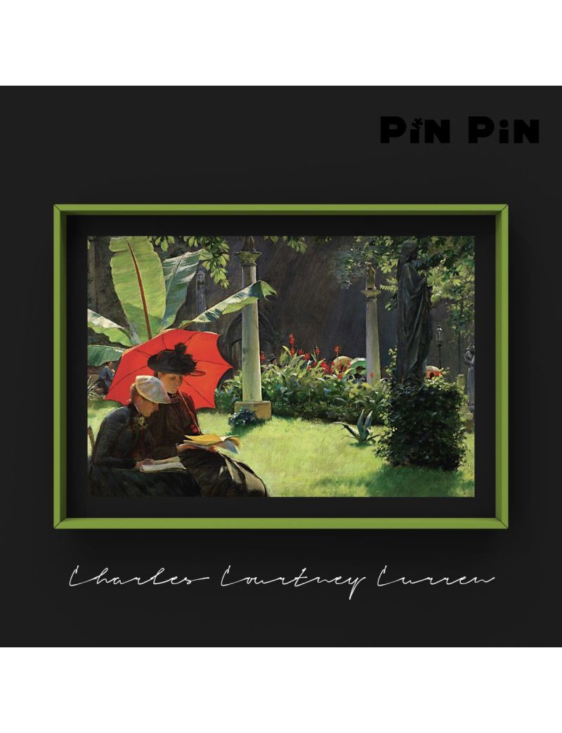 Pinpin Afternoon In The Cluny Garden by Charles Courtney Curran 521p