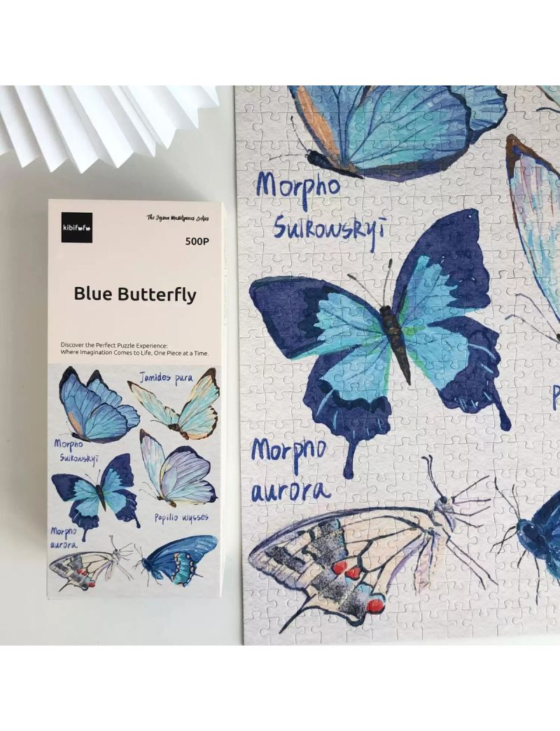 KIBIFUFU Blue Butterflies 500pcs