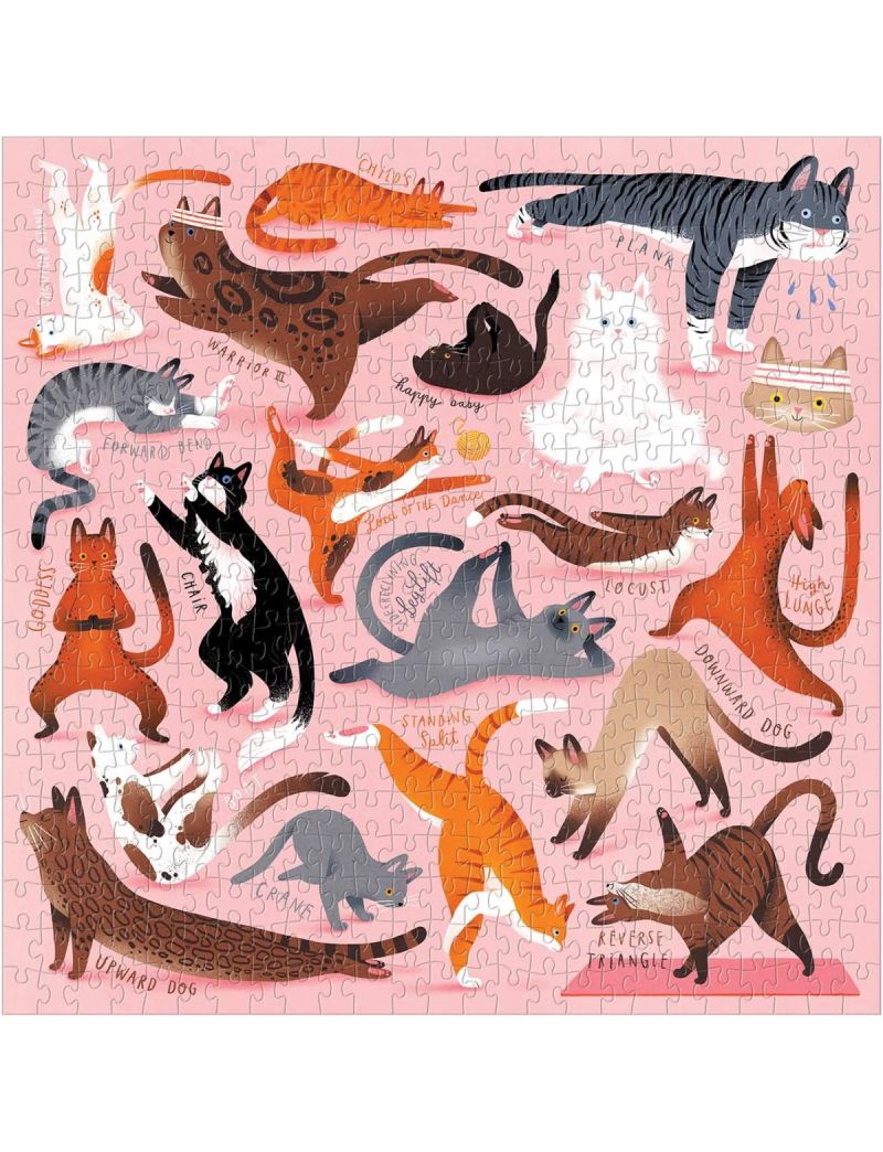Galison Yoga for Cats 500 Piece Puzzle