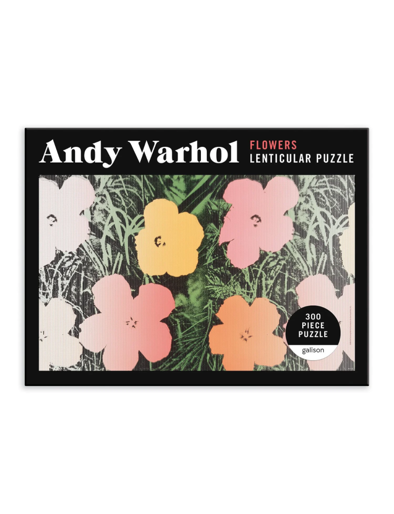 Galison Andy Warhol Flowers 300 Piece Lenticular Puzzle